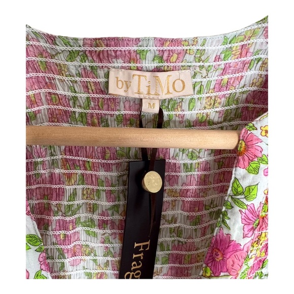 byTiMo Smock Tiered Floral Cotton Maxi Dress - Picture 6 of 7